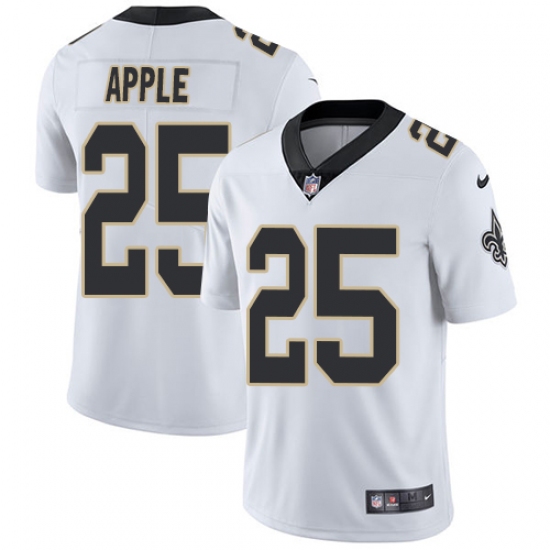 Men's Nike New Orleans Saints 25 Eli Apple White Vapor Untouchable Limited Player NFL Jersey