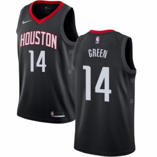 Men's Nike Houston Rockets 14 Gerald Green Swingman Black NBA Jersey Statement Edition