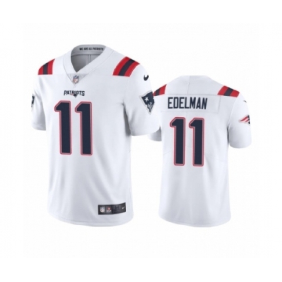 New England Patriots 11 Julian Edelman White 2020 Vapor Limited Jersey