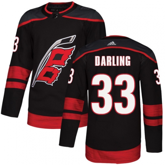 Men's Adidas Carolina Hurricanes 33 Scott Darling Premier Black Alternate NHL Jersey