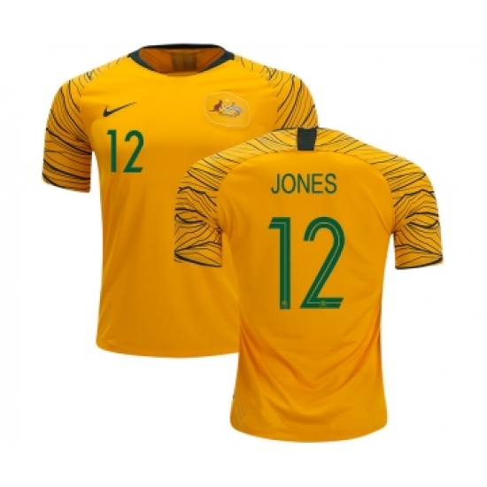 Australia 12 Jones Home Soccer Country Jersey