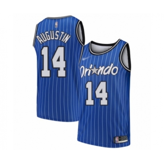 Youth Orlando Magic 14 D.J. Augustin Swingman Blue Hardwood Classics Basketball Jersey