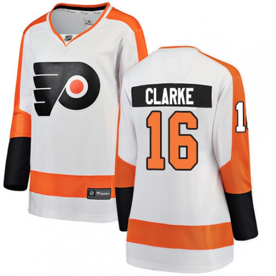 Women's Philadelphia Flyers 16 Bobby Clarke Fanatics Branded White Away Breakaway NHL Jersey