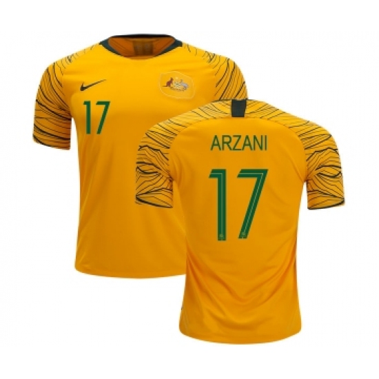 Australia 17 Arzani Home Soccer Country Jersey