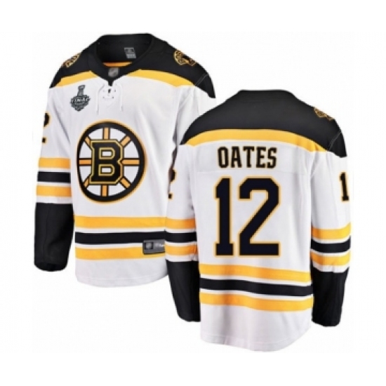 Youth Boston Bruins 12 Adam Oates Authentic White Away Fanatics Branded Breakaway 2019 Stanley Cup Final Bound Hockey Jersey