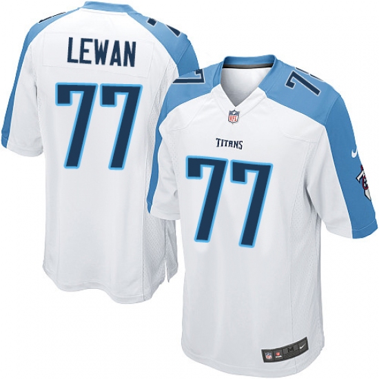 Men's Nike Tennessee Titans 77 Taylor Lewan Game White NFL Jersey