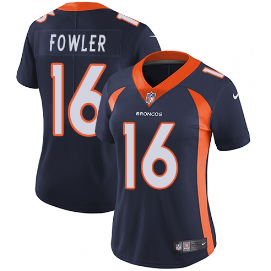 Women's Nike Denver Broncos 16 Bennie Fowler Navy Blue Alternate Vapor Untouchable Limited Player NFL Jersey