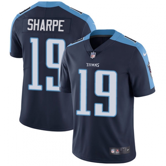 Youth Nike Tennessee Titans 19 Tajae Sharpe Elite Navy Blue Alternate NFL Jersey