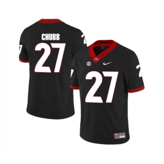 Georgia Bulldogs 27 Chubb Black College Football Jersey