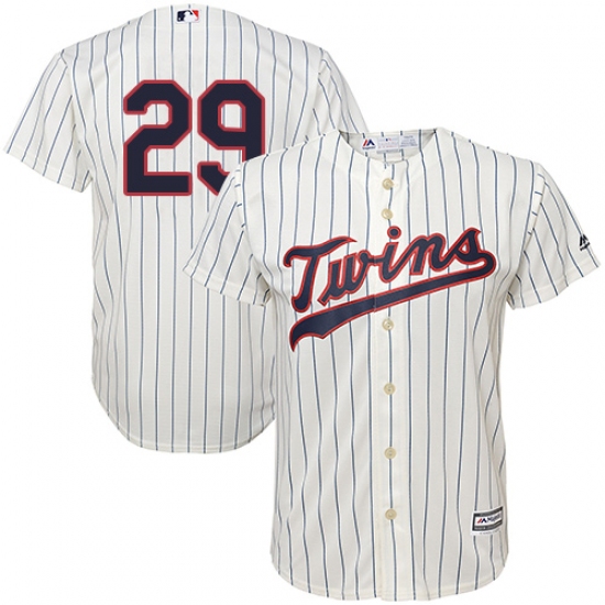 Men's Majestic Minnesota Twins 29 Rod Carew Replica Cream Alternate Cool Base MLB Jersey