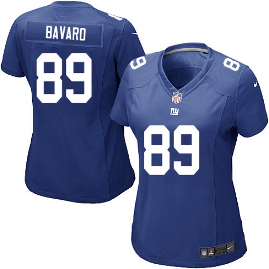 Women's Nike New York Giants 89 Mark Bavaro Game Royal Blue Team Color NFL Jersey