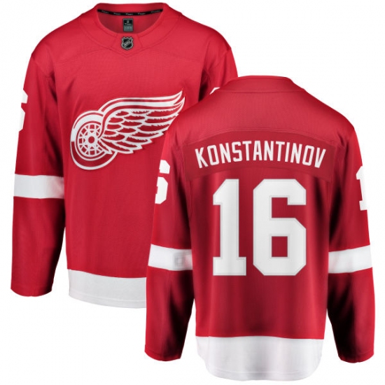 Youth Detroit Red Wings 16 Vladimir Konstantinov Fanatics Branded Red Home Breakaway NHL Jersey