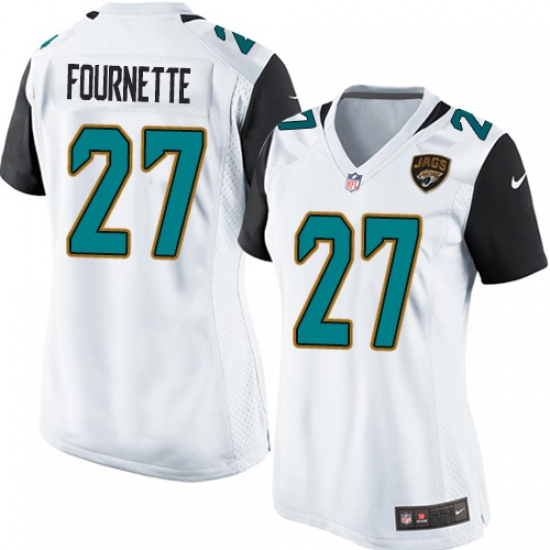 Women's Nike Jacksonville Jaguars 27 Leonard Fournette Game White NFL Jersey