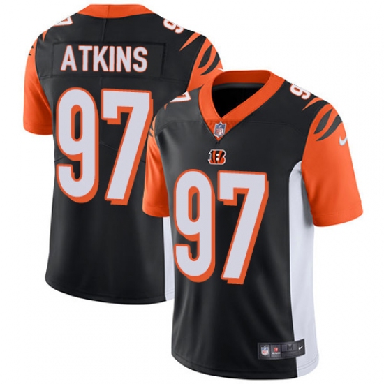 Men's Nike Cincinnati Bengals 97 Geno Atkins Vapor Untouchable Limited Black Team Color NFL Jersey