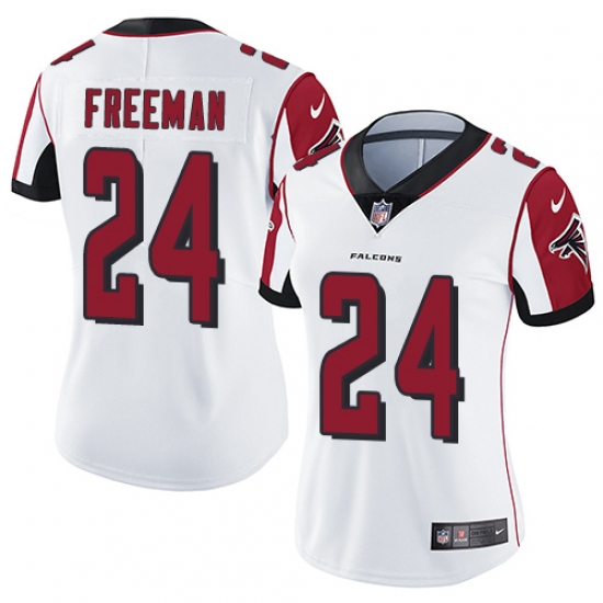 Women's Nike Atlanta Falcons 24 Devonta Freeman White Vapor Untouchable Limited Player NFL Jersey