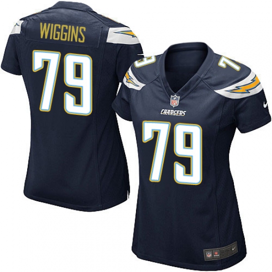 Women's Nike Los Angeles Chargers 79 Kenny Wiggins Game Navy Blue Team Color NFL Jersey