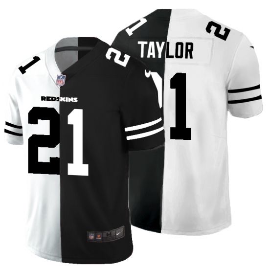 Men's Washington Redskins 21 Sean Taylor Black White Limited Split Fashion Football Jersey