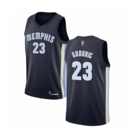 Women's Memphis Grizzlies 23 Marko Guduric Authentic Navy Blue Basketball Jersey - Icon Edition