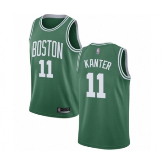 Youth Boston Celtics 11 Enes Kanter Swingman Green(White No.) Road Basketball Jersey - Icon Edition