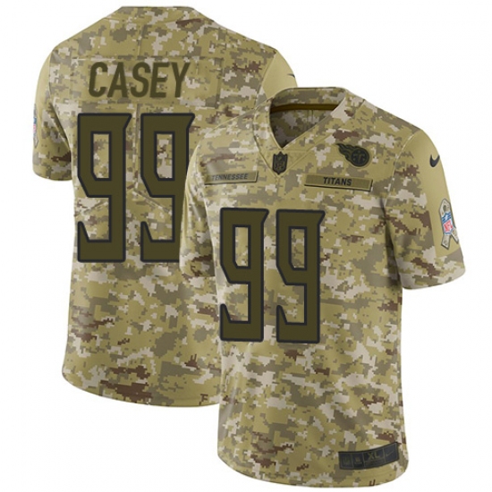 Men's Nike Tennessee Titans 99 Jurrell Casey Limited Camo 2018 Salute to Service NFL Jersey