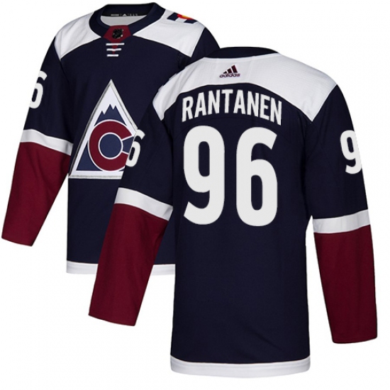 Men's Adidas Colorado Avalanche 96 Mikko Rantanen Authentic Navy Blue Alternate NHL Jersey