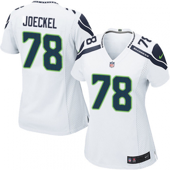 Women's Nike Seattle Seahawks 78 Luke Joeckel Game White NFL Jersey