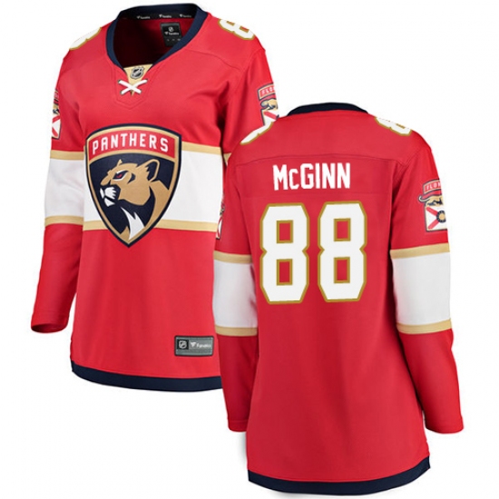 Women's Florida Panthers 88 Jamie McGinn Fanatics Branded Red Home Breakaway NHL Jersey