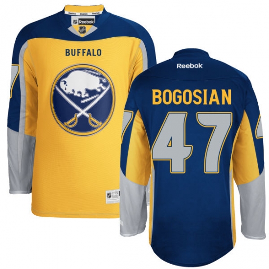 Men's Reebok Buffalo Sabres 47 Zach Bogosian Authentic Gold New Third NHL Jersey