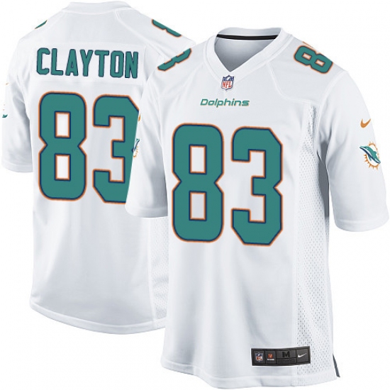 Youth Nike Miami Dolphins 83 Mark Clayton Game White NFL Jersey