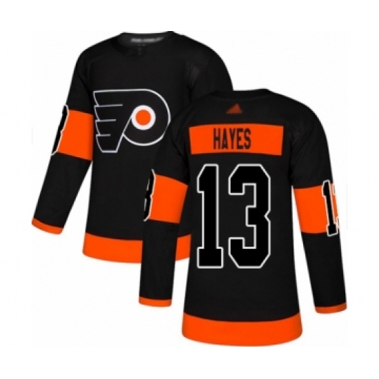 Men's Philadelphia Flyers 13 Kevin Hayes Authentic Black Alternate Hockey Jersey