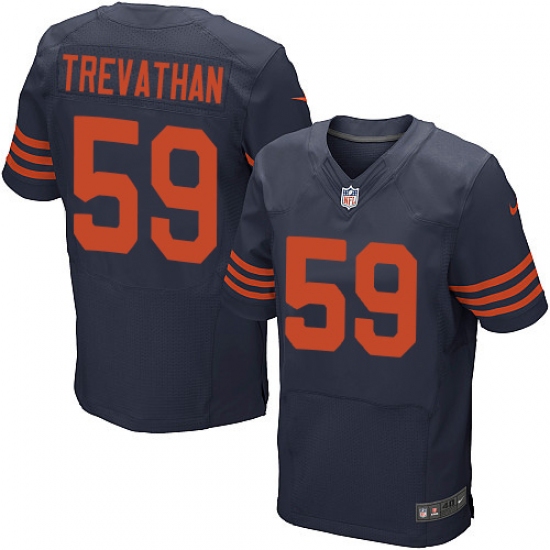 Men's Nike Chicago Bears 59 Danny Trevathan Elite Navy Blue Alternate NFL Jersey