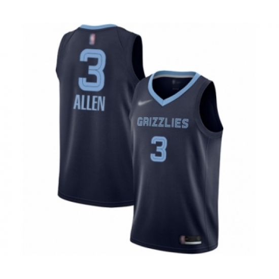 Women's Memphis Grizzlies 3 Grayson Allen Swingman Navy Blue Finished Basketball Jersey - Icon Edition