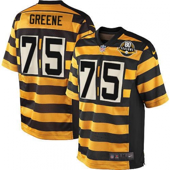 Youth Nike Pittsburgh Steelers 75 Joe Greene Limited Yellow/Black Alternate 80TH Anniversary Throwback NFL Jersey