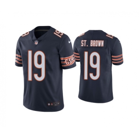 Men's Chicago Bears 19 Equanimeous St. Brown Navy Vapor untouchable Limited Stitched Jersey