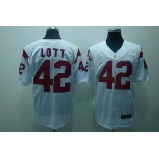 USC Trojans 42 Lott white Jerseys