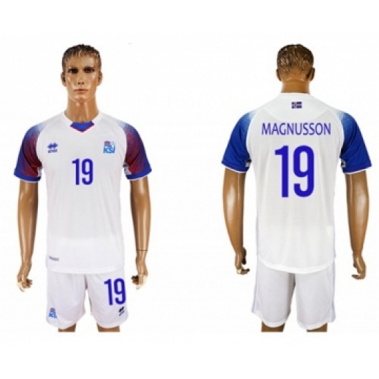 Iceland 19 Magnusson Away Soccer Country Jersey