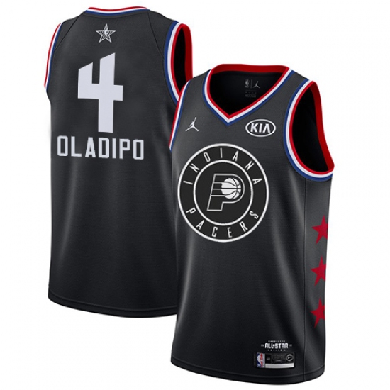 Youth Nike Indiana Pacers 4 Victor Oladipo Black NBA Jordan Swingman 2019 All-Star Game Jersey