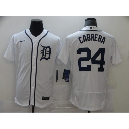 Men's Nike Detroit Tigers 24 Miguel Cabrera White Home Stitched Jersey