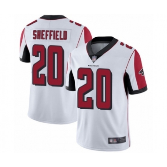 Men's Atlanta Falcons 20 Kendall Sheffield White Vapor Untouchable Limited Player Football Jerseyey