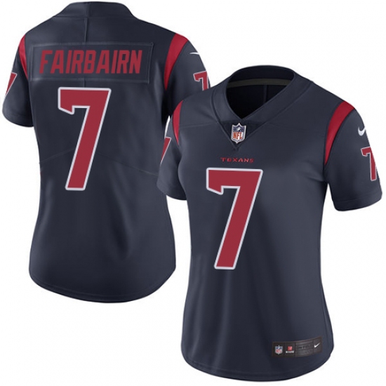 Women's Nike Houston Texans 7 Ka'imi Fairbairn Limited Navy Blue Rush Vapor Untouchable NFL Jersey