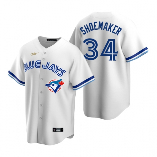 Men's Nike Toronto Blue Jays 34 Matt Shoemaker White Cooperstown Collection Home Stitched Baseball Jersey