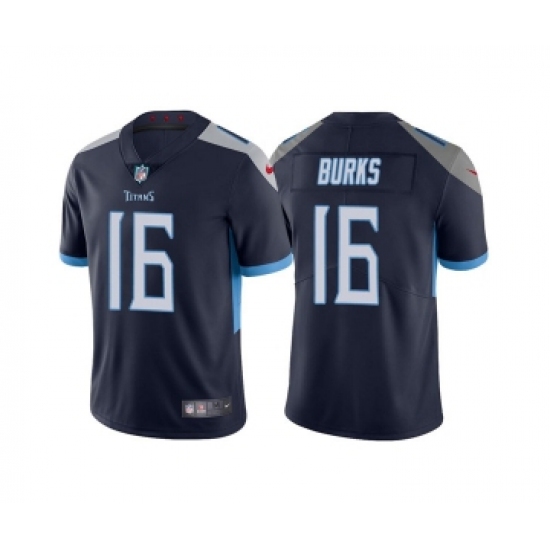 Men's Tennessee Titans 16 Treylon Burks Navy Vapor Untouchable Stitched Jersey