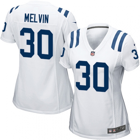 Women's Nike Indianapolis Colts 30 Rashaan Melvin Game White NFL Jersey