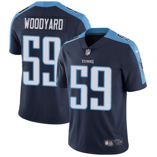 Youth Nike Tennessee Titans 59 Wesley Woodyard Elite Navy Blue Alternate NFL Jersey