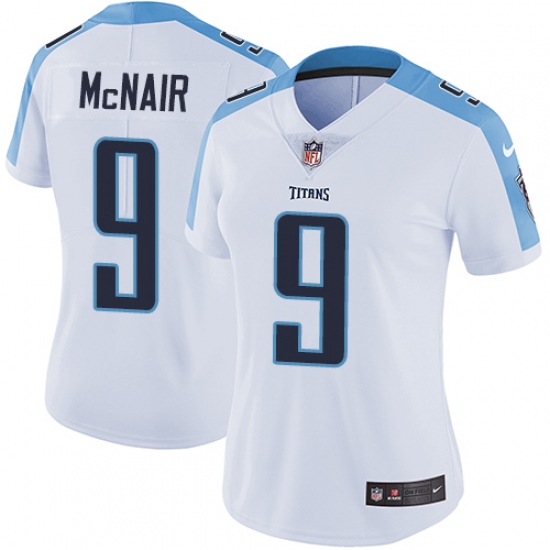 Women's Nike Tennessee Titans 9 Steve McNair Elite White NFL Jersey