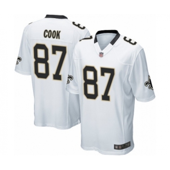 Men's New Orleans Saints 87 Jared Cook Game White Football Jersey