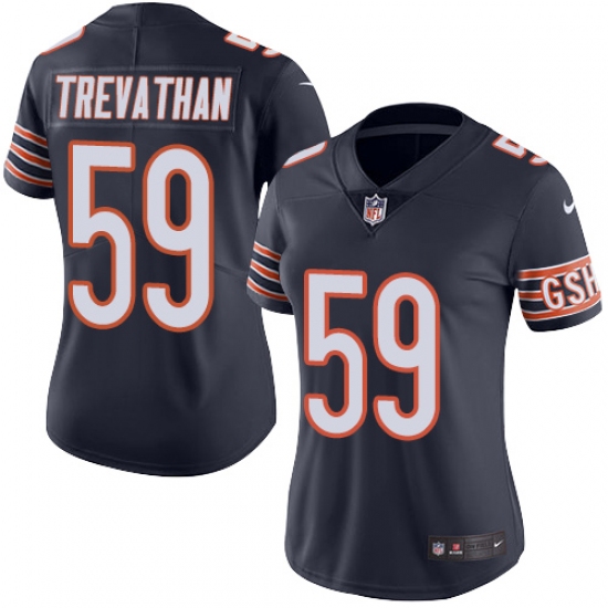 Women's Nike Chicago Bears 59 Danny Trevathan Navy Blue Team Color Vapor Untouchable Limited Player NFL Jersey