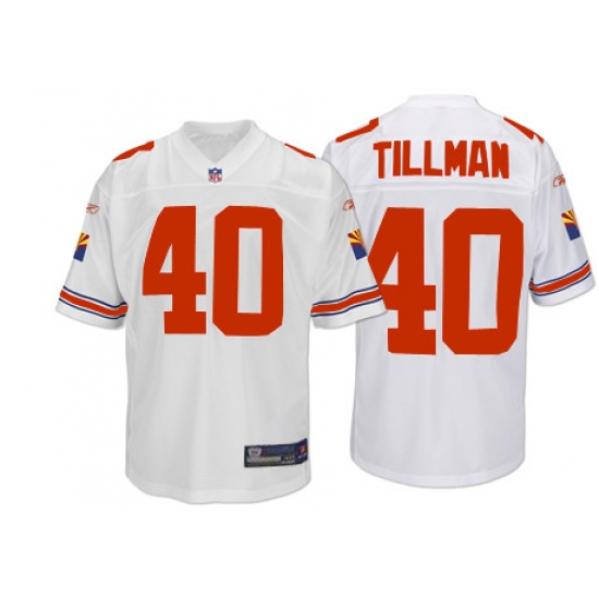 Reebok Arizona Cardinals 40 Pat Tillman White Premier EQT Throwback NFL Jersey
