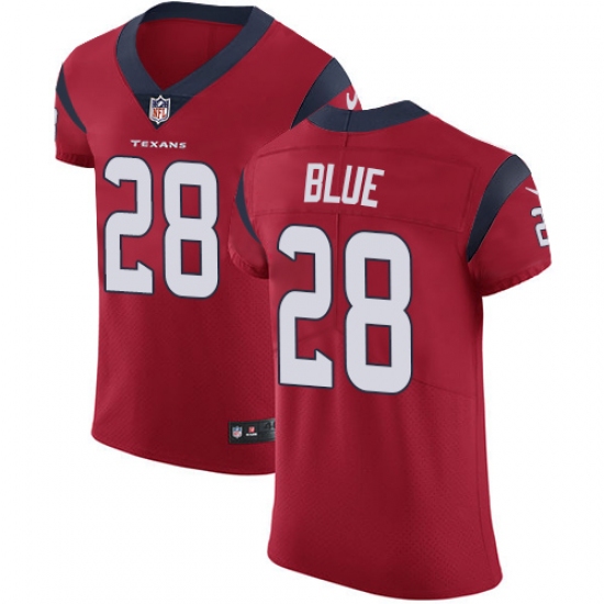 Men's Nike Houston Texans 28 Alfred Blue Red Alternate Vapor Untouchable Elite Player NFL Jersey