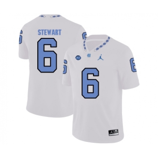 North Carolina Tar Heels 6 M.J. Stewart White College Football Jersey